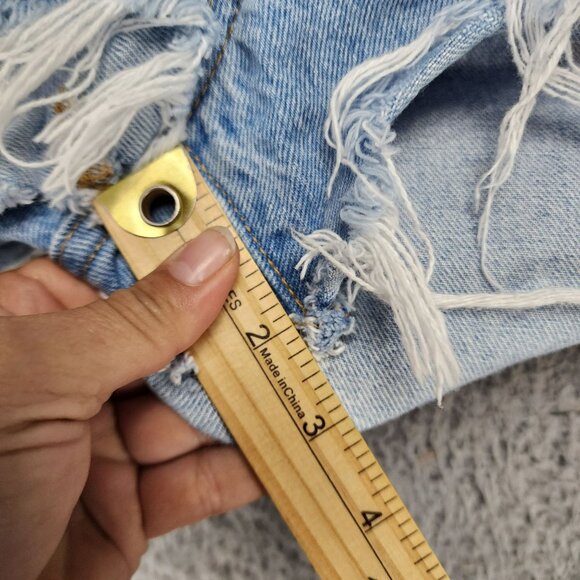 Levi's Shorts Womens 32 Blue 501 Premium Big E Button Fly Cut Off 100% Cotton - Picture 7 of 15